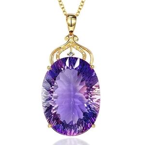 Elegant Purple Pendant Necklace